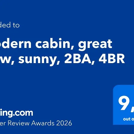 Tatil Evi Modern Cabin, Great View, Sunny, 2ba, 4br *