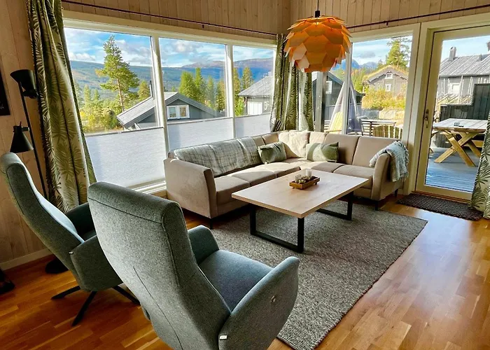 度假居 Modern Cabin, Great View, Sunny, 2ba, 4br 海姆瑟达尔