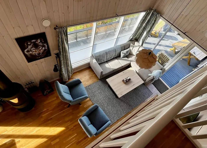 度假居 Modern Cabin, Great View, Sunny, 2ba, 4br 海姆瑟达尔